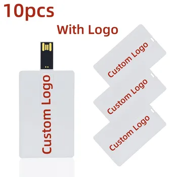 10PCS โลโก้ที่กำหนดการพิมพ์รูปภาพ 128MB 4GB 8G 16GB 32G พอร์ต USB แฟลชไดรฟ์ใช้การบัตรเครดิต Pendrive ธุรกิจชื่อของรูปร่างพอร์ต USB เมโมรีสติ้ก(ms)