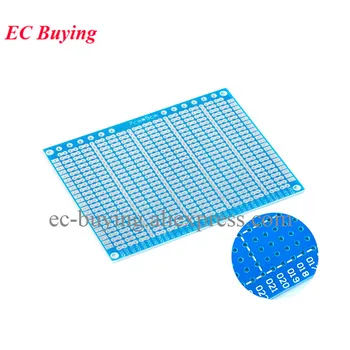 1pcs DIY 7*9cm สีน้ำเงินโสดอยู่ข้างอุกระดาษ PCB รูปแบบสากลการทดลองเมตริกซ์ว่างวงจรกระดา 7x9CM สำหรับ Arduino