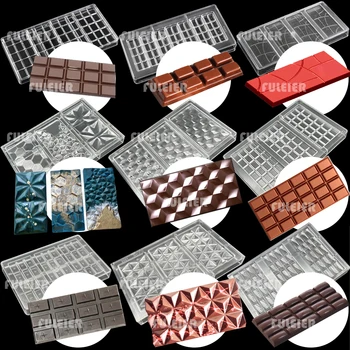 26 รูปแบบ Polycarbonate ช๊อกโกแล Molds บขนมเค้กสวีทเบียร์เบลเยี่ยมลูกกวาดแถบ Mould Confectionery เครื่องมือสำหรับช็อคโกแลต Bakeware