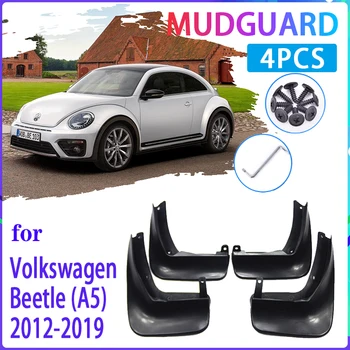 4 หมายเลข pct รถโคลนแผ่นสำหรับ Volkswagen VW แมลงปีกแข็งอ 2012~2019 Mudguard รอยเปื้อนยาม Fender Mudflaps เครื่องประดับอัตโนมัติ