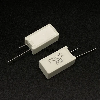 5Pcs RX27 RX2-5 ทางแนวตั้งซีเมนต์ Resistor รต่อต้าน 5W 0.02 สเปนเซอร์รี้ดครับ R-150K Ohm เบื้องมีทองแดงเท้า