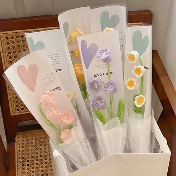 5pcs ดอกไม้ห่อกระดาษของขวัญกระเป๋า Packaging สำหรับดอกไม้ Packaging อุปกรณ์งานแต่งงานแต่การตกแต่งของครูวันของขวัญเครื่องประดับ