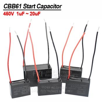 CBB61 เริ่ม capacitor 450V 0.8/1/1.5/1.8/2/2.5/3/4/5/6/7/8/10/12/15/18/20UF igmopnrq นแฟนเพดานโมใช้เครื่องยนต์หนี Capacitor CBB
