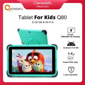 CWOWDEFU ลูกแทบเล็ต 8 นิ้วล้องที่มีความคมชัดสูงนะ 1280x800 Android 11.0 Wifi 68MP กล้องของกูเกิ้ลองเล่นตั้งแต่แท็บเล็ทสำหรับเด็กนักเรียน 2GB 32GB ของขวัญ