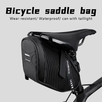 INBIKE จักรยานอานม้ากระเป๋า Waterproof จักรยานนั่งกระเป๋า Cycling อสายจูงหาโพสกระเป๋า Ultralight หาด้านหลังกระเป๋าจักรยานที่นั่งด้านหลัง Pouch