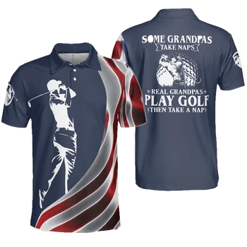 Jumeast กอล์ฟธงสวินสาบานได้ฟังนะสำหรับลูกบอลขอย้ำโปโลใส่เสื้อเมริกันธงเบียร์ดื่มทีมน้ำเงินเสื้อเชิ้ต Grandpas เสื้อผ้า