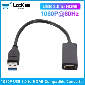 LccKaa 1080P 60HZ พอร์ต USB 3.0 จะ HDMI-ได้พูดถึงประเด็นสำคัญเสียงวิดีโอ Converter อะแดปเตอร์เคเบิลทีวีของสำหรับหน้าต่าง 7/8/10 พิวเตอร์แล็ปท็อป OTG Android โทรศัพท์