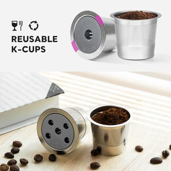 Reusable ตัวกรองกาแฟถ้วยกาแฟ Capsules Dripper แคปซูลสำหรับ Keurig K-สูงยังงั้นอีกอย่างโลหะกาแฟนตัวกรองเครื่องประดับตะกร้า