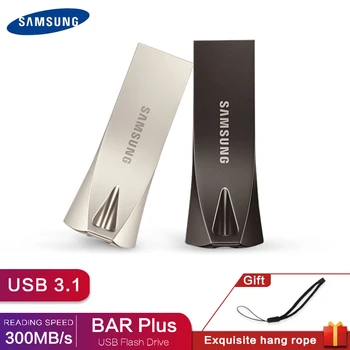 Samsung พอร์ต USB แฟลชไดร์ฟดิสก์ 256GB 64GB 128GB Usb3.1 ปากกาขับรถเล็ก Pendrive ความทรงจำอยู่ห้องเก็บของอุปกรณ์ดำน้ำมินิดิสก์ Flashdrive