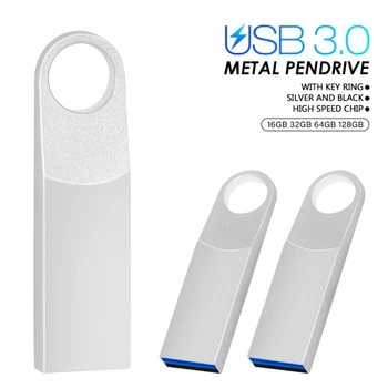 USB3.0 แฟลชไดรฟ์ Pendrive 128gb флешка พอร์ต Usb ปากกาขับรถ 64gb 32gb 16gb 8gb โลหะพอร์ต USB 30 ติดความเร็วสูงพอร์ต Usb แฟลชไดรฟ์