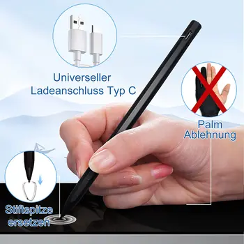 USI 2.0 บน Stylus ปากกาเพื่อ Chromebook ดินสลายมือการปฏิเสธ 4096 Rechargerable ลากหางสำหรับ Lenovo จุดเสีย Samsung ASUS Chromebook แผ่นจารึก