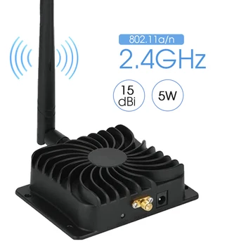 Wifi เครื่องขยายเสียง 2.4 Ghz ไวไฟสัญญาณพลังงาน Booster 802.11 บี/g/n 4W เครือข่ายไร้สายซ้ำชั้น 5W ค่อยดีขึ้ Fi Router ขยาย Booster กับเสาอากาศ