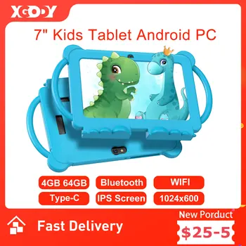 XGODY Android เด็กแผ่นหินสำหรับการศึกษาการศึกษา 64GB ROM 7 นิ้ว IPS องจอภาพพิวเตอร์ประเภท C WiFi OTG วกเด็กๆตั้งแต่แท็บเล็ทกับน่ารักดี