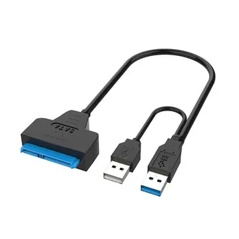 คู่ USB3.02.0 บนต้อง SATA อะแดปเตอร์พลังงาน SATA 22 เข็มกลัดฮาร์ดไดรฟ์ Converter ความเร็วสูง Adapters สายเคเบิล Converters คอมพิวเตอร์สาย