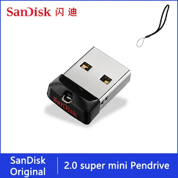 ดั้งเดิม Sandisk Pendrive 64gb 32gb 16gb มินิพอร์ต USB แฟลชไดร์ฟ 326416 กิกะไบต์ปากกาขับ 2.0 บนพอร์ต USB ติดดิสก์บนกุญแจงความทรงจำสำหรับโทรศัพท์
