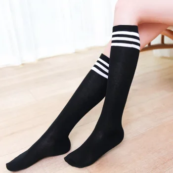 ผู้หญิงเซ็กซี่ถุงภาษาญี่ปุ่นแบบนานสอดท่อ Stripe มาเข่า Jk เครื่องแบบนานมากถุงเท้าผู้หญิงกลางโรงเรียนหญิงสอดท่อถุงเท้า