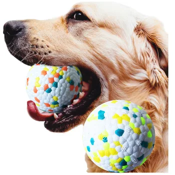 สัตว์เลี้ยงหมาของเล่นสุดยอดกันต่อต้างานแสงสว่างด้วยเคี้ยว ETPU ลูกบอลสูงเปิดแบบโต้ตอบโยนข้าวโพดคั่วของเล่นสำหรับด็อกเครื่องประดับ