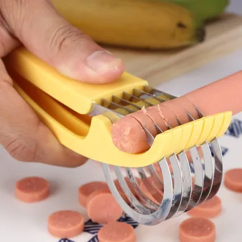ห้องครัวสร้างสรรค์ Gadgets 201 Stainless เหล็กกล้วยตัดแฮมและ Cucumber สามารถถูกเชือด DIY