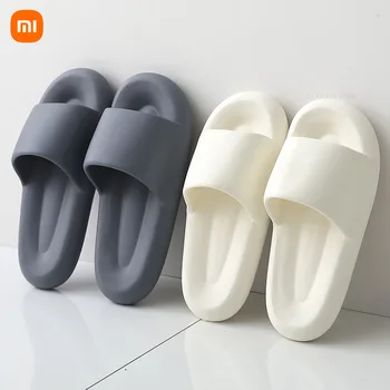 ใหม่ Xiaomi คแฟชั่นการพิมพ์สุนัขไม่มีสัญญาณกันขโมยและไม่ใส่ยางรรองเท้าไปอีวา Indoor อ่อนคนเดียวสองสาม Sandals ผู้หญิงที่ชายหาดรองเท้า