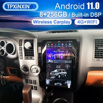 2 Din Android 11.08G+128GB สำหรับโตโยต้า Tundra Sequoia 2007-2013 วิทยุรถโปรแกรมเล่นมัลติมีเดีย name อัตโนมัติเสียงสเตริโอ(stereo)จีพีเอสนำร่องหัวหน่วย