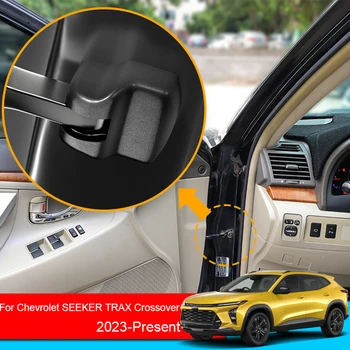 4pcs รถเอิ่มกล้ามท้องรถประตูล็อคปกป้องเดือนสำหรับ Chevrolet Seeker Trax ครอสโอเวอร์ 2023-2025 ประตูไปดูแขนผู้ปกป้องผ้าห่ม