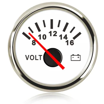 52 อืมมมนาวิกโยธิน Voltmeter Volt มิเตอร์ทิ 8-16 Volts 16-32 Volts รถ Voltage Gauges สำหรับคาราวานเรือนาวิกโยธินสีแดง Backlight 12V 24V
