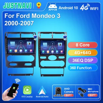 JUSTNAVI คนใหม่ของ Android รถวิทยุสื่อประสมสำหรับฟอร์ด Mondeo 32000-2007 เสียงสเตริโอ(stereo)โปรแกรมเล่นวิดีโอ name นำร่องจีพีเอส Carplay Autoradio