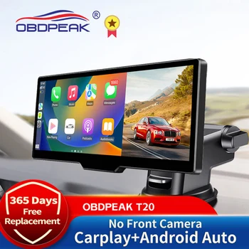 T20 ฉลาดรถส่งวิดีโอ 10.26 นิ้ว Carplay&Android เล่นอัตโนมัติจีพีเอสนำร่อง 2.5 K Rearview กล้อง FM กระจกดู