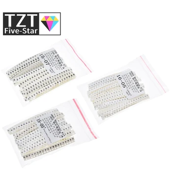 TZT 060308051206 SMD Resistor ล่องลวดลาย assortedstencils คิท 1ohm-1M ohm 1%33valuesX 20pcs=660pcs ตัวอย่างคิท