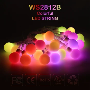 WS2812B ที่มีสีสรรนำรอยลูกบข้อความแสงสว่าง WS2812 Addressable แยกถอดเสื้อผ้าองคริสมาสต์ปาร์ตี้วันเกิดตกแต่งหน้าต่าง IP67 DC5V