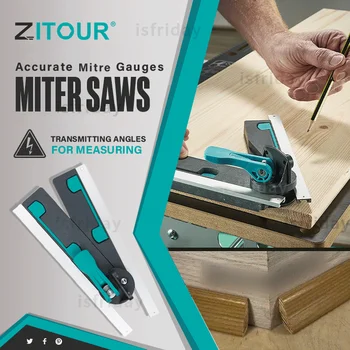 ZEZZO®ถูกต้อง Mitre Gauges สำหรับ Mitre Saws 30 ต้อง 180 ปริญญา Adjustable หัวมุมถเลือกแบบเส้นต่อเนื่องมุมมอง&ซ่อน/แสดงเลเยอร์...Woodworking เครื่องวัดระยะทาเครื่องมือ