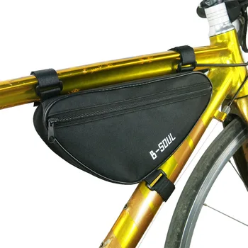 ขี่จักรยานเครื่องประดับจักรยานกระเป๋า MTB จักรยานกระเป๋าหน้าสอดท่อใส่ร้ายถุง Waterproof Cycling Pannier เครื่องมือ Pouch โทรศัพท์โฮล์เดอร์สามเหลี่ยมถุง