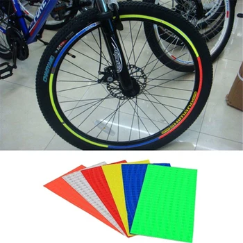 คิดอะไรใช้ได้เหมือนกันล้อ Stickers สูงคุณภาพจักรยานเครื่องประดับรถจักรยานเสือภูเขาด้วยป้ายสติ๊กเกอ Fluorescen จักรยานนื่ Reflective ยวหยิบสติ๊กเกอร์