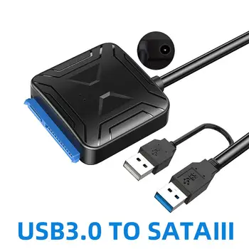 พอร์ต USB 3.02.0 บน SATA 3 Converter USB3.0 ฮาร์ดไดรฟ์เคเบิลทีวีของสำหรับ Samsung Seagate WD 3.5/2.5 องเว็บเบราว์เซอร์ภายนอกตารางนิ้วลวดลาย stencils SSD อะแดปเตอร์