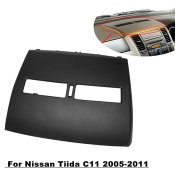 รถคันอากาศครีอีกตัวตกแต่งขั้นสุดท้าย-เป็นเครื่องมือแผแอร์ปกปิดช่องระบายอากาศของเชลล์สำหรับ Nissan Tiida 2005-2011 ดำ