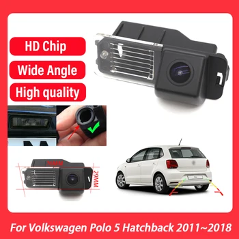 สำรองด้านหลังมุมมองของกล้องล้องที่มีความคมชัดสูงนะ CCD Waterproof สำหรับ Volkswagen โปโล 5 Hatchback 2011~20142015201620172018 เบียนของกล้อง