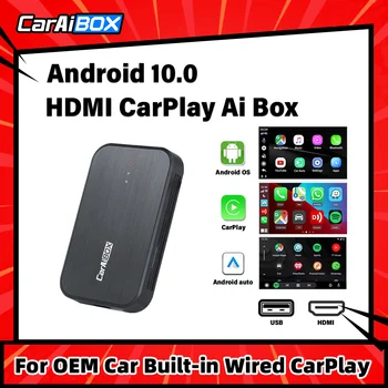 เครือข่ายไร้สาย Carplay อะแดปเตอร์ Android 10.0 กับ HDMI AI กล่องโตโยต้าวอลโว VW ออดี้ Skoda Benz ฟอร์ด Opel ฮอนด้า Suzuki เปอร์โยต์ Àžà¤.