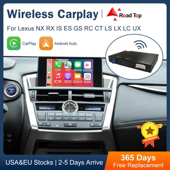 เครือข่ายไร้สาย CarPlay Android อัตโนมัติสำหรับเลกซัส COMMENT RX คืออะไร GS RC CT รือ LX LC UX GX 2014-2019 กับกระจกเชื่อมโยงรถเล่นฟังก์ชัน